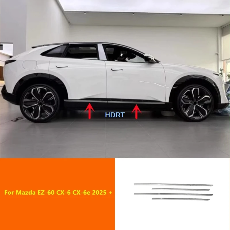 

Car Styling Door Side Skirt Edge Body Trim Protector Decoration Accessories Fit For Mazda EZ-60 EZ60 CX-6 CX6 CX-6e CX6e 2025 +