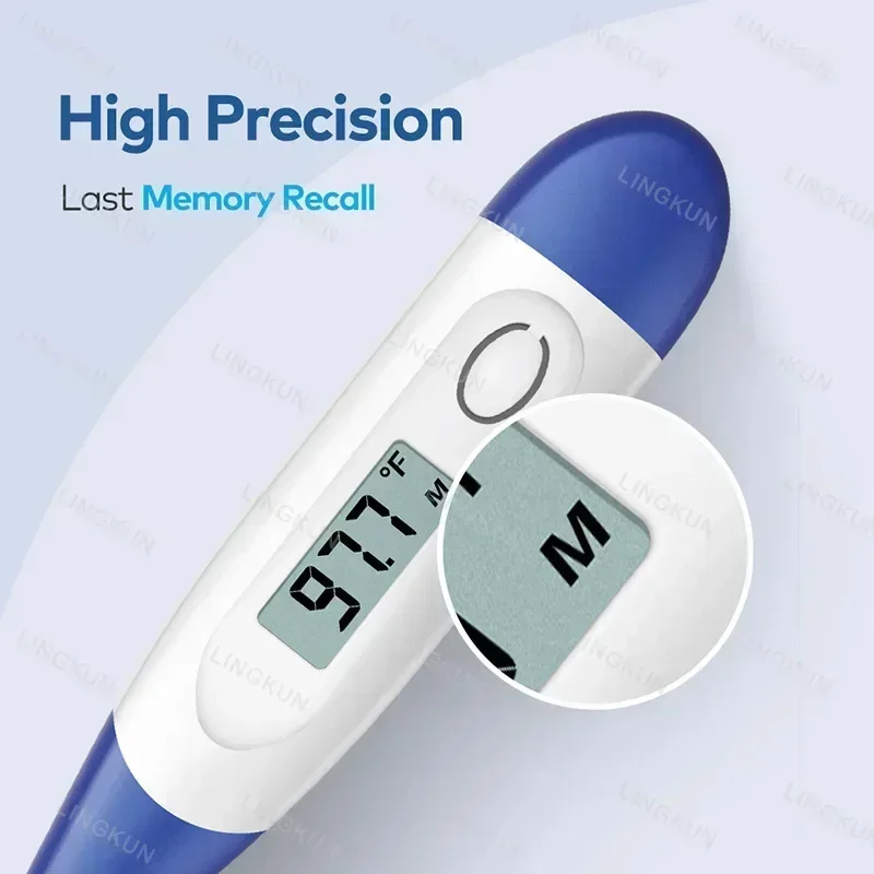 Digital Baby Thermometer Oral and Underarm Use Quick Accurate LCD Screen Reading Fever Alert Termometer Baby Bath Thermometers
