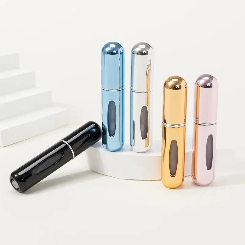 Portable Mini Travel High-end Perfume Bottle Base Refill Bottle Straight Charging Small Sample Perfume Aluminum Material