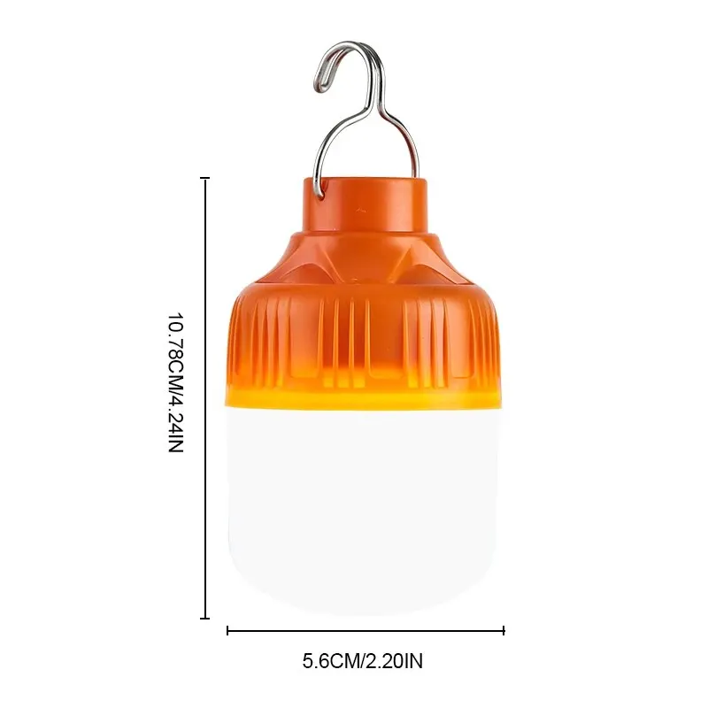 Ampoules LED rechargeables par USB pour l'extérieur, lumière d'urgence à haute luminosité, lanterne 