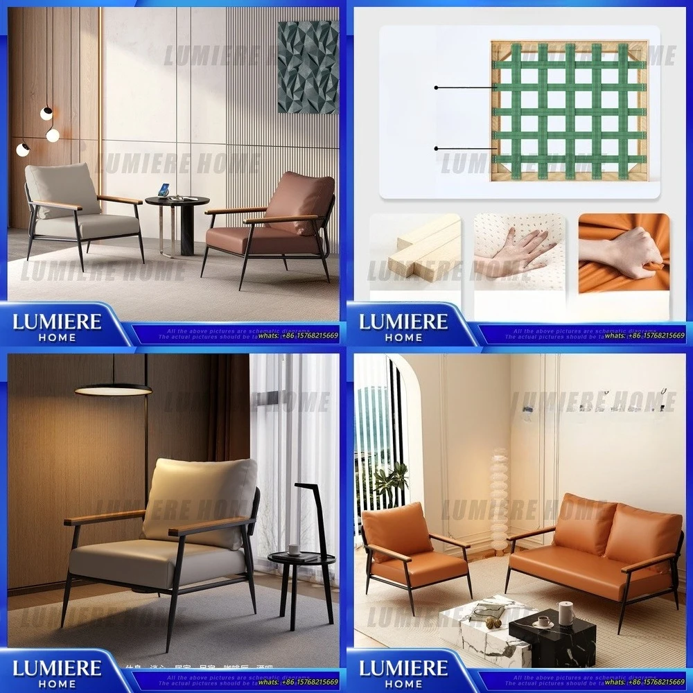 

Single Seater Sofa Wabi Sabi Style Modern Designer Solid Wood Lounge Chair for Hotel Lobby Living Room Decor Contemporary