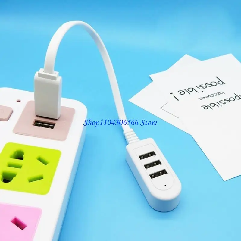 02DD 3 USB Port Multi-function 3A Converter Extension Cable Line Expansion Multi-port Hub Data Cable Accessories