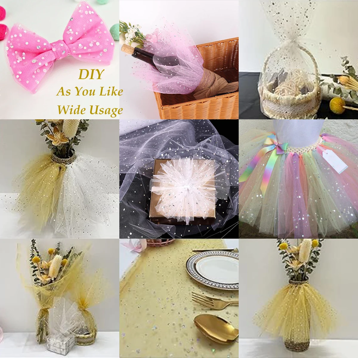 15x10 ياردة بريق تول النسيج لفة الترتر تألق الشريط DIY توتو تنورة شجرة عيد الميلاد الزفاف حفلة عيد ميلاد هدية الديكور
