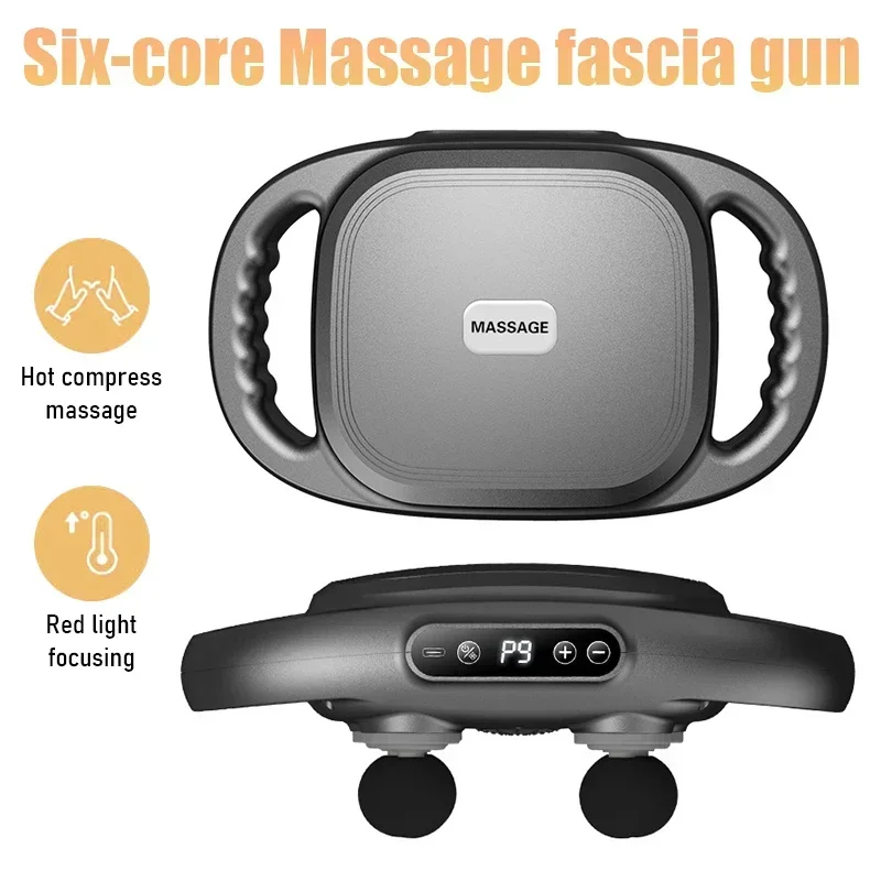 

Six-head Fascia Gun Wireless Back and Waist Massager High-Frequency Vibration Body Relaxation Massager Calf Shoulder Massage Gun