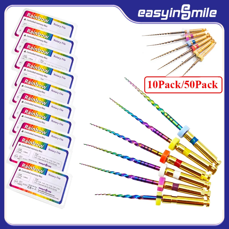 10Packs Pre-curved X-Pro Gold Taper Rotary Files Endo Kits 21/25/31mm S1 S2 SX F1 F2 F3  Dental Root Canal Treatment 6pcs/pack