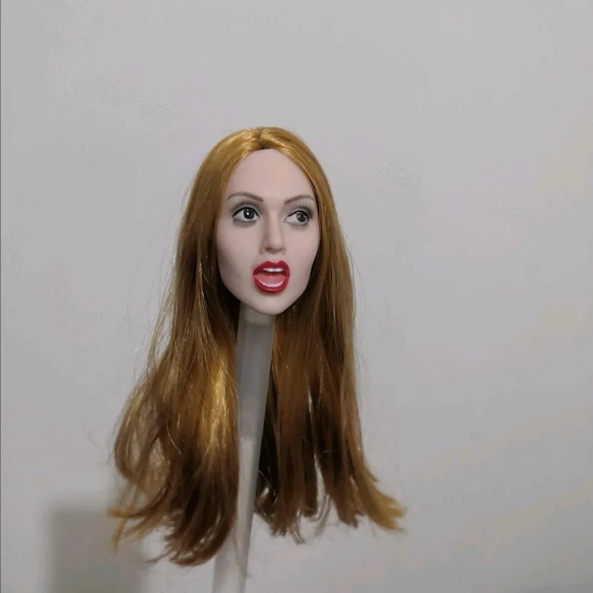 

1/6 expression Girl Female Head Sculpture Beauty Planted Hair For 12 inch figure TBleague Jiao Doll Doll Collection Toys