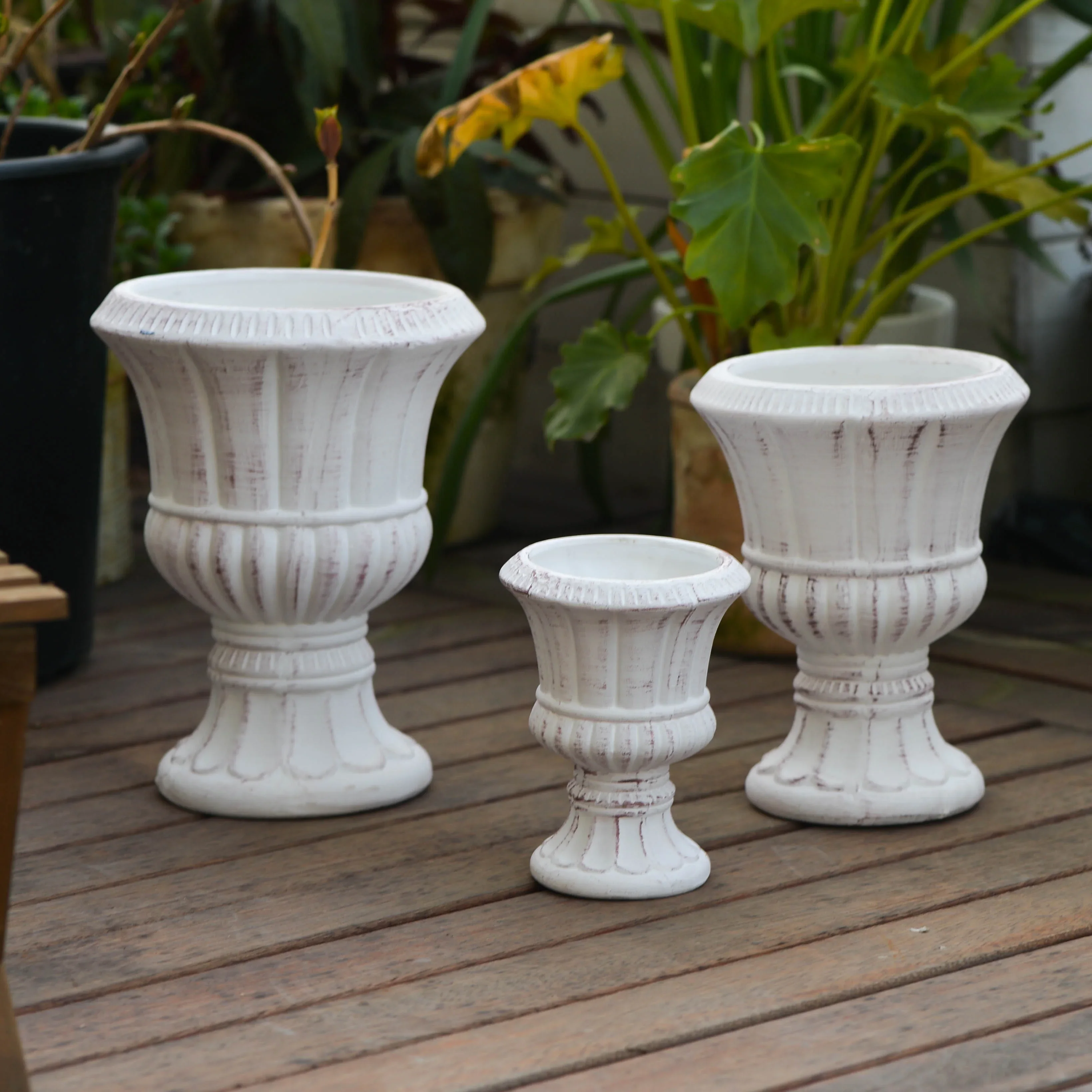 

Small Size White Retro Flower Pot Home Desktop Ground Party Decor ceramic Roman Sculpture Retro Style Exhibition Make Old Vase