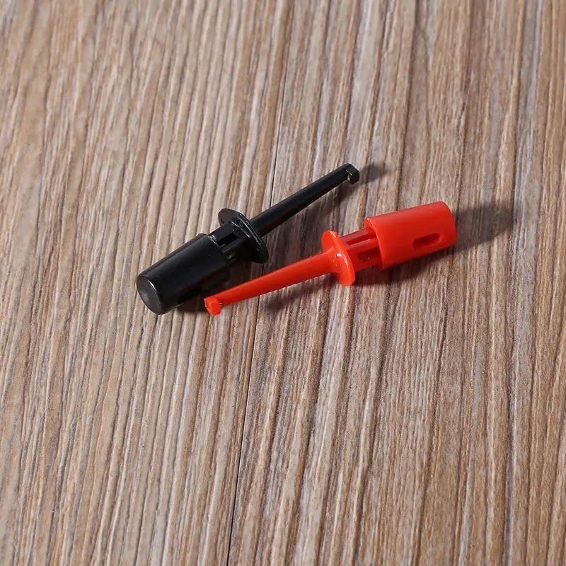 ใหม่ 1 คู่ Single Hook Clip Test Probe สายไฟ Mini Grabber สำหรับมัลติมิเตอร์