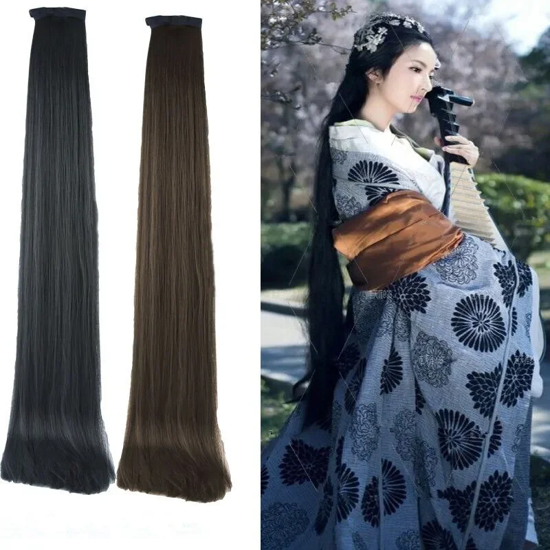 2 couleurs cheveux longs raides vintage accessoires de cheveux raides chinois ancienne dynastie cheveux princesse fête halloween cosplay