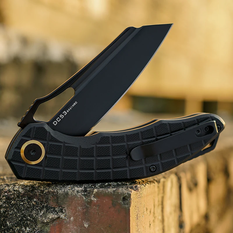 

DC53 Steel Sharp Folding Knife Outdoor Survival Camping Kitchen Fishing tactical Multi-functional Pocket Clip Knife ToolEDCKnife