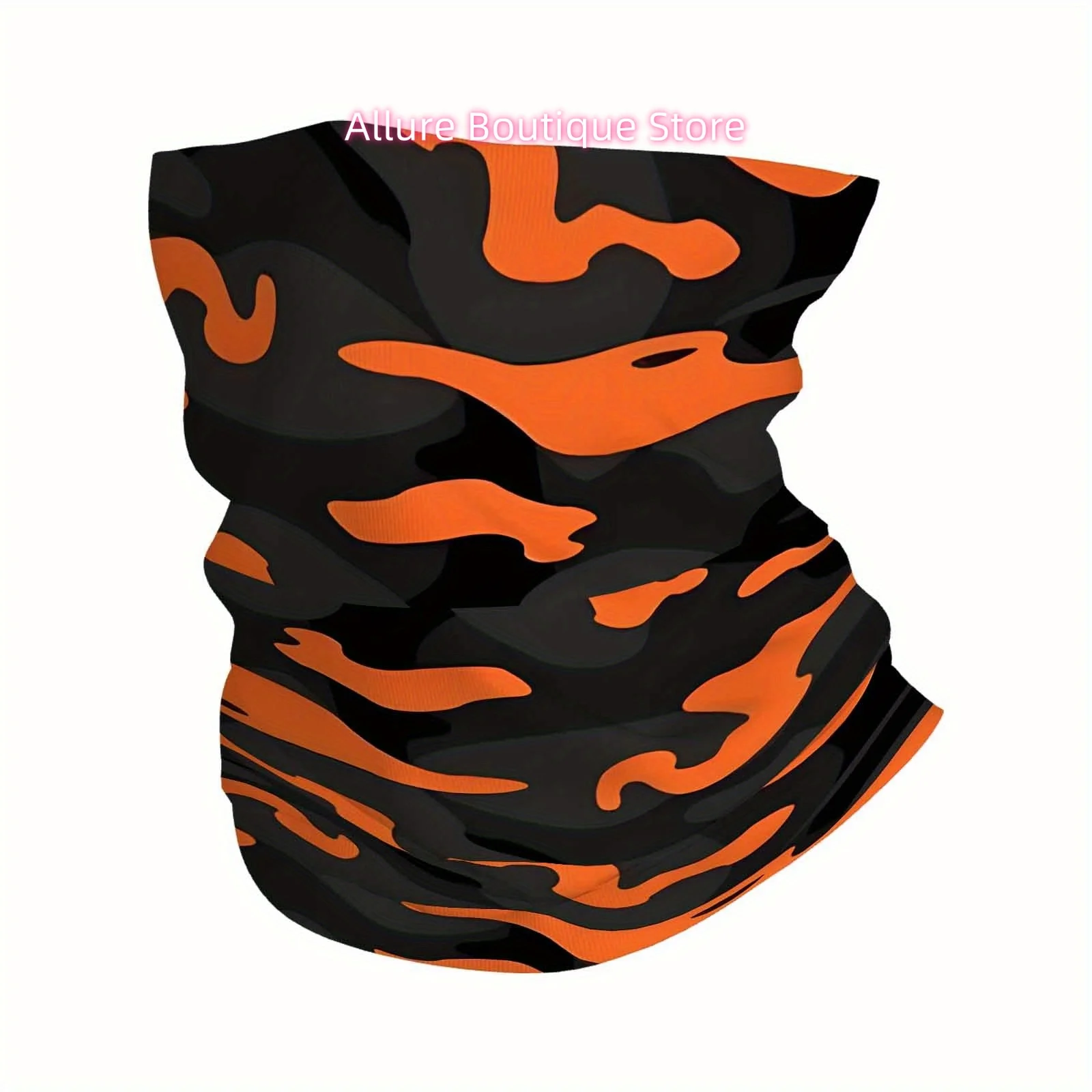Camouflage Pattern, Orange And Gray, Abstract Design. Multi Functional Print Scarf Men Women Unsix Mask Neck Mask Suitable Outdo