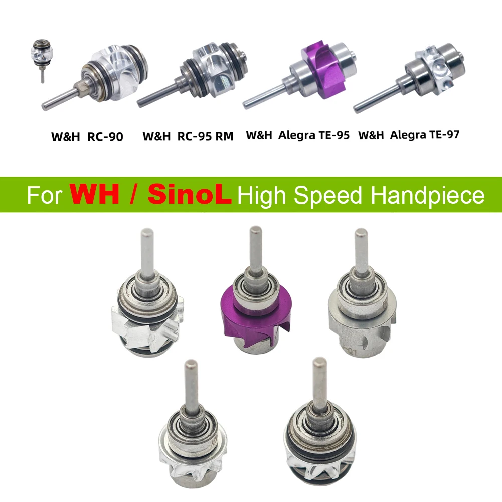 SinoL W/H Dental Cartridge Rotor TE-95 TK-98 High Speed Air Turbine Handpiece Spare Parts Top Grade Ceramic Bearing Repair Rotor