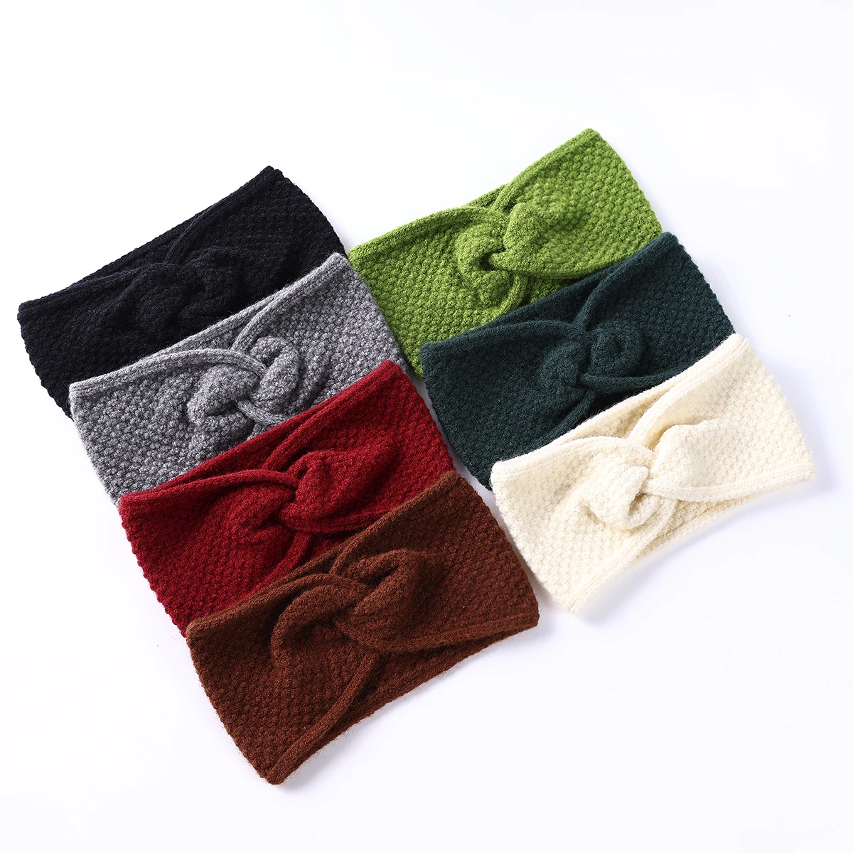 Autumn and winter cross -wool hair band Fabric Headband For Women Elastic Hairbands Tie Hair Band Keep warm Keep Warm Bandanas