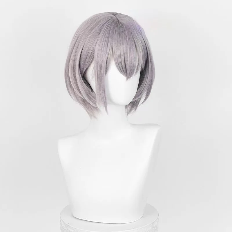 BanG Dream It's MyGO!!!!! Takamatsu Tomori Cosplay Wig Heat Resistant Matte Short Purple Grey Hair With Wig Cap For Halloween