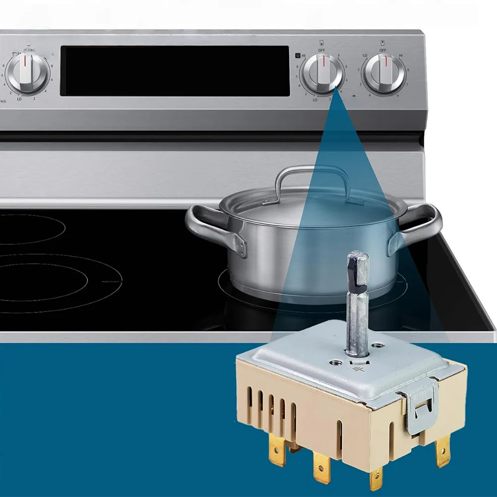 For Home Cooking Maintenance Easy Installation Design for Direct Fit Replacement Dual Burner Heating for element Switch