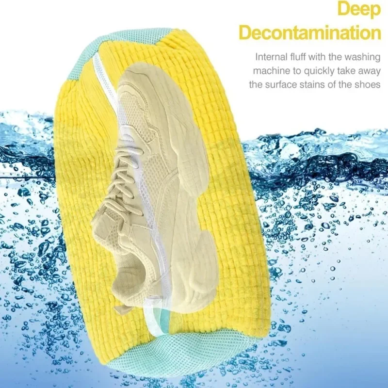 Bag Shoes Washing Machine Bag Slippers Reusable Simulates Hand Shoe Washing Bags Laundry Shoe Cleaner Mesh for Travel Wash Kit