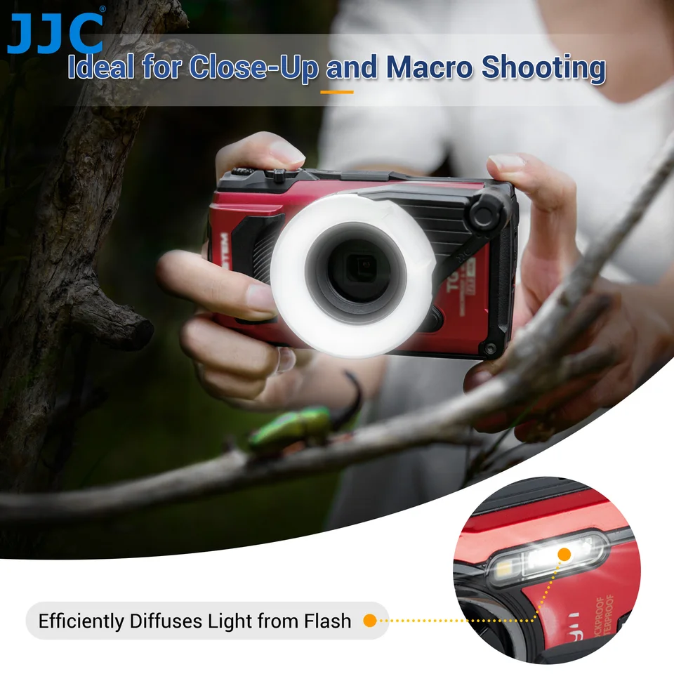 【デジカメ】OLYMPUS TG-6 フラッシュディフューザー付 動作正常 箱無 JJC FD-1 フラッシュディフューザー オリンパス タフ TG-7 TG7 TG-6