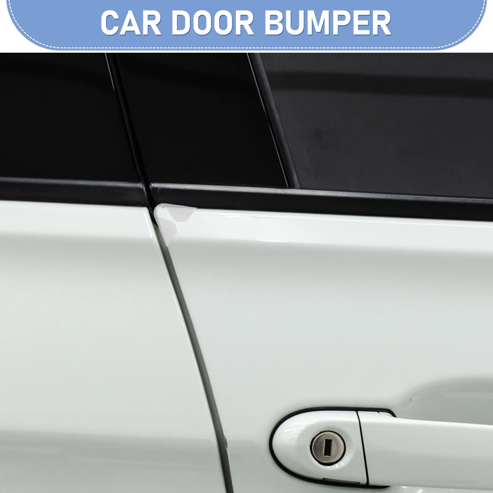 4Pcs Car Door Edge Guards Clear Silicone Protector Strips Anti-Collision Bumper Guard Scratch Prevention for Vehicles