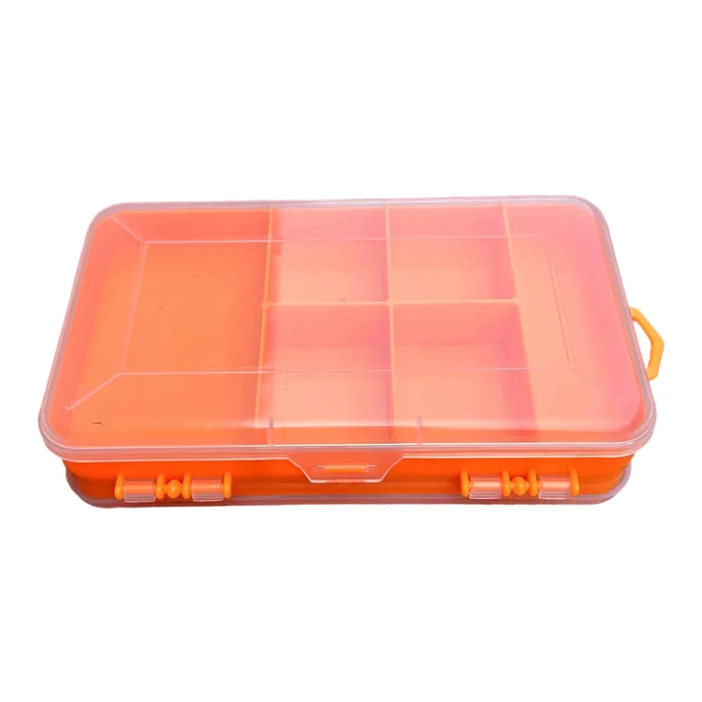 Plastic Double-Side Tool Box Jewelry Portable Tool Case Compartment Transparent Multifunctional for Electronic Parts Screw Beads