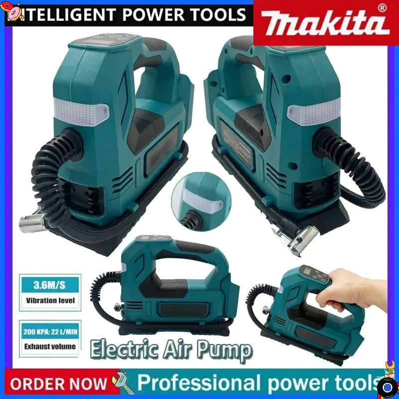 

Беспроводной воздушный насос Makita с бесщеточным двигателем: портативный насос для шин с цифровым дисплеем, 18В, для автомобилей и мотоциклов.