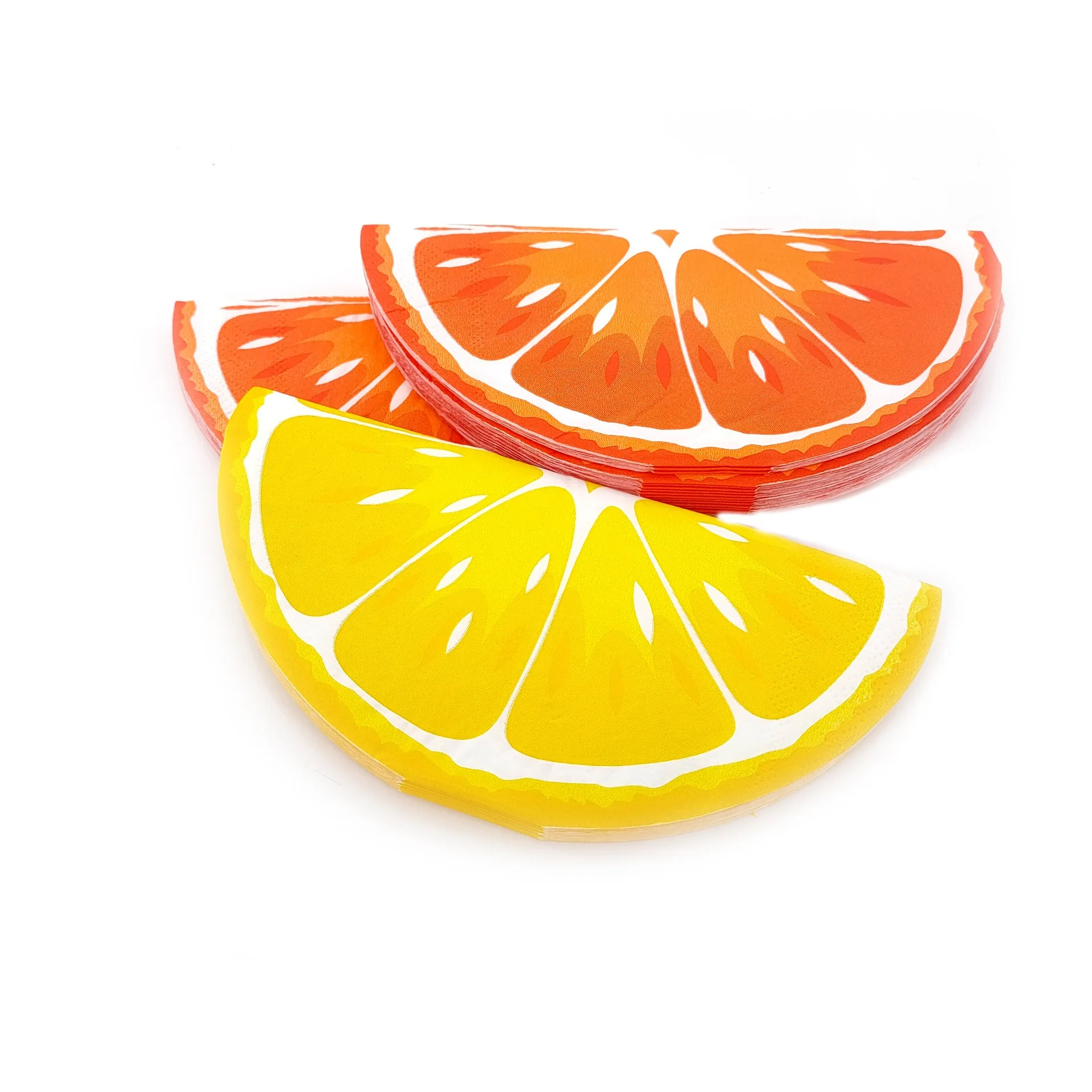 

Shaped Orange Lemon Citrus Paper Napkins for Decoupage Fruit Summer Wedding Birthday Party Supplies Baby Shower Table Decor 냅킨
