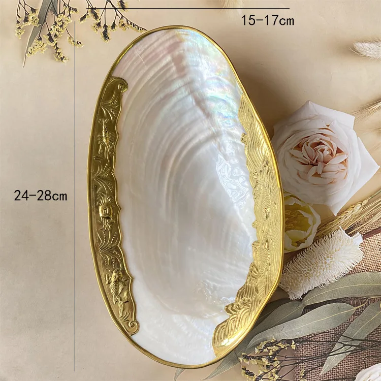 natural shell fruit display storage organizers pearl gems for pendant tobacco fruit stuff home office decoration Accessories image 2