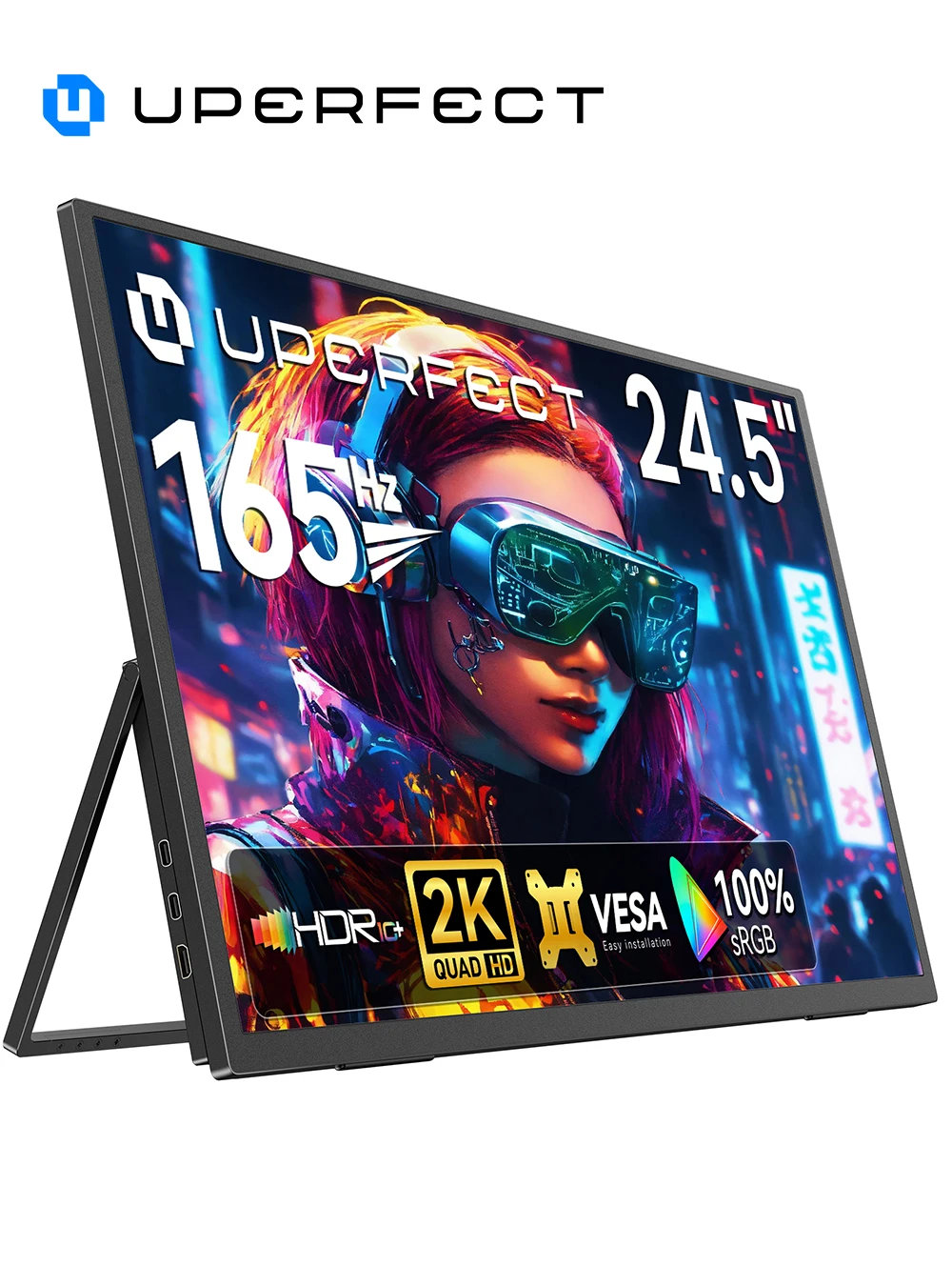 Laptop Gaming Console - UPERFECT 24.5' 2K Computer Display 165Hz