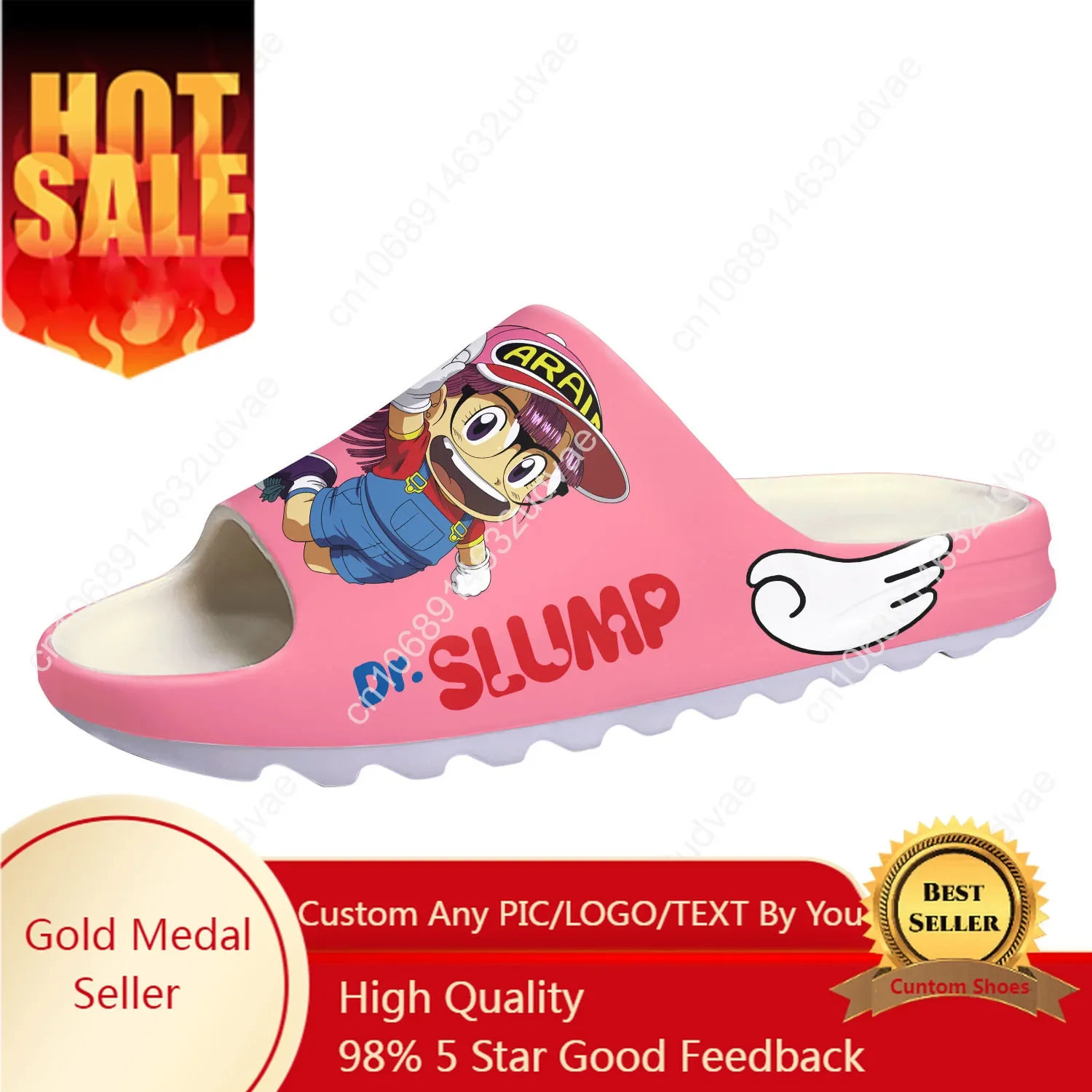 

A-Arale Dr Slump Custom Made Soft Sole Sllipers Home Clogs Step On Water Shoes Mens Womens Teenager Bathroom Step In Slliper