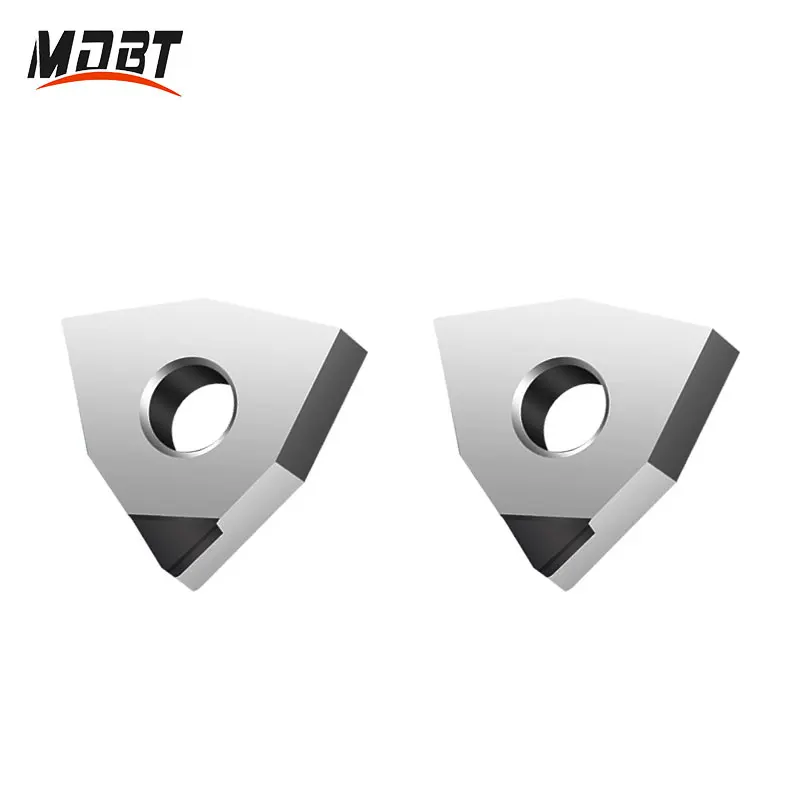 2 piezas PCD CBN WNMG 080402   WNMG 080404   WNMG 080408   Insertar la herramienta de corte del torno insertar WNMG PCD para aluminio CBN para acero duro