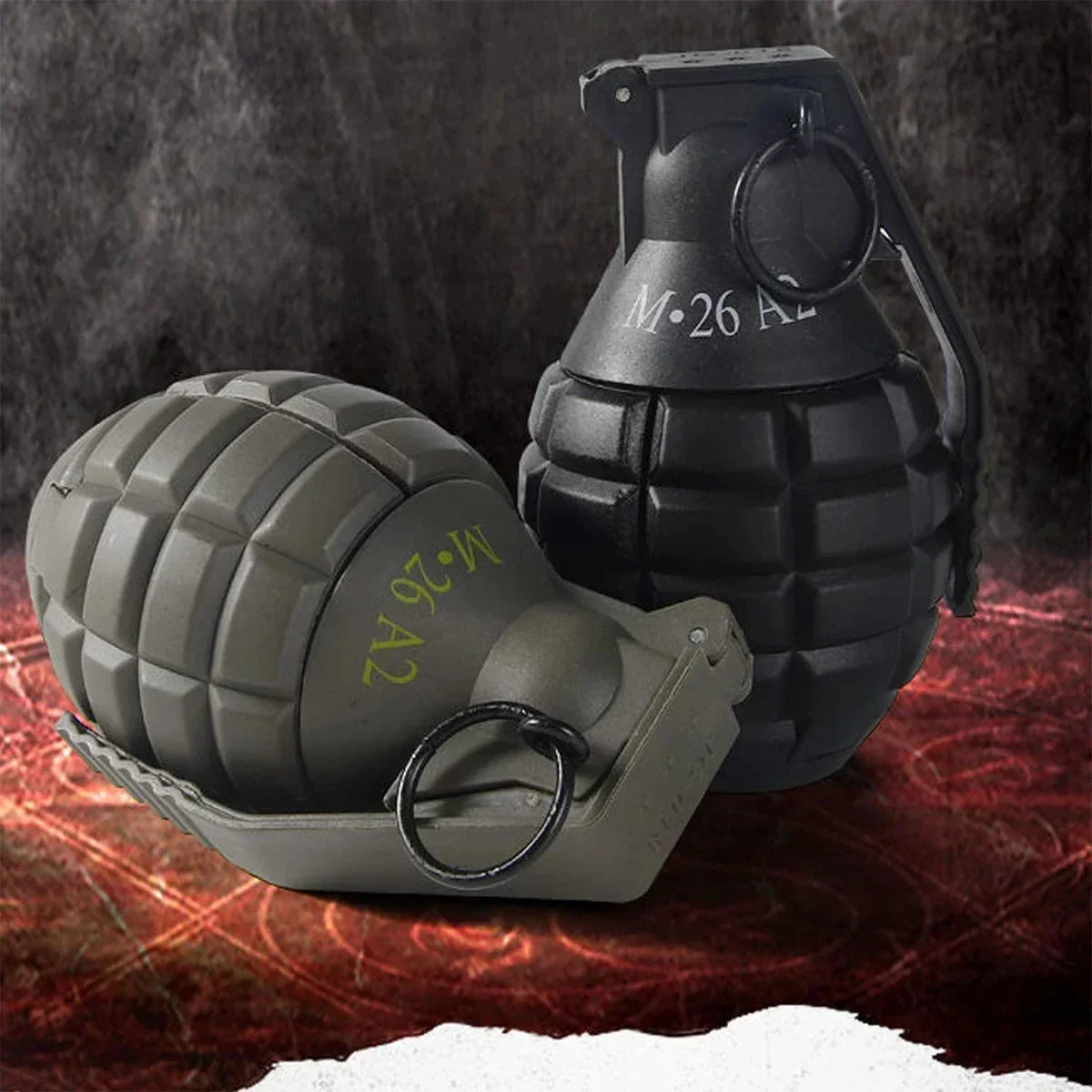 AQTactical Smoke Grenade Model M67 Burst Mine Water Grenade Bouncing Smoke Grenade and Other 10 Different Airsoft Grenade Models