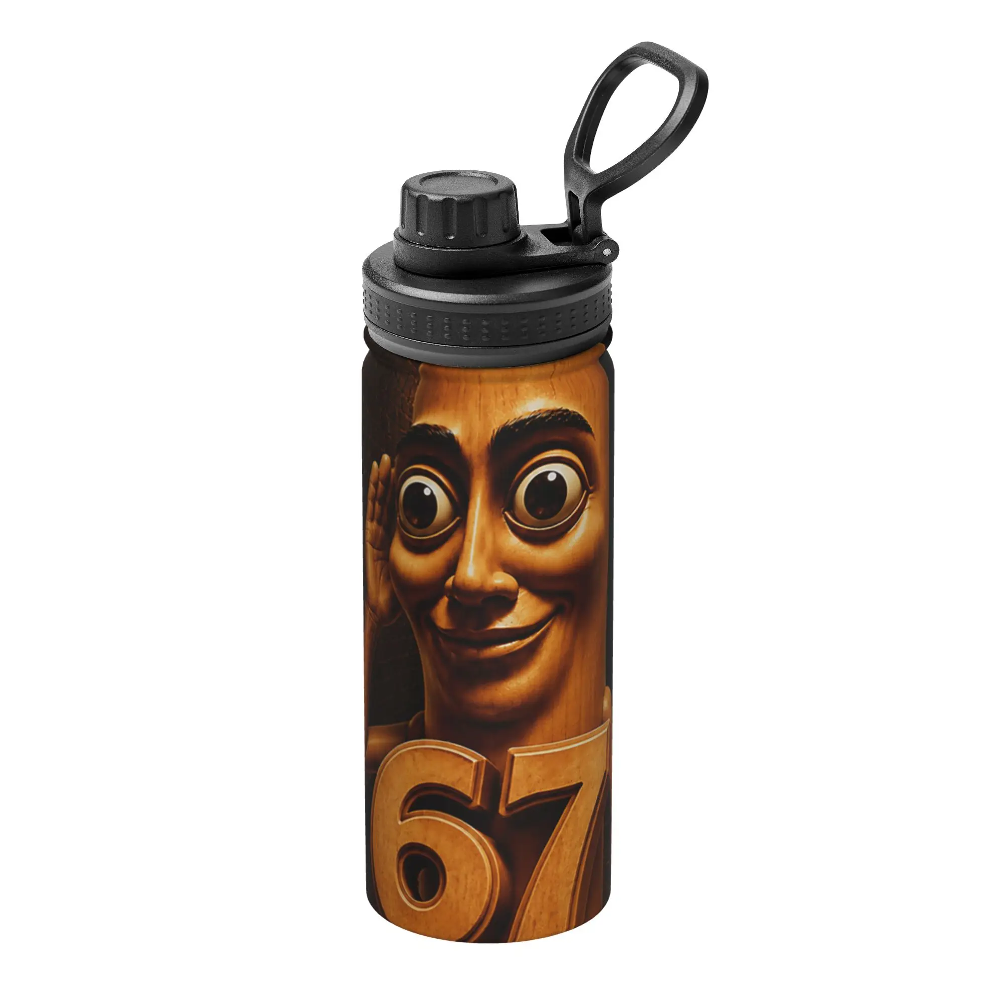 Tung Tung Tung Sahur Italian Brainrots Meme 18OZ Sports Insulated Kettle  Coffee Cups Vacuum Flask Double Wall Mugs Water Bottle