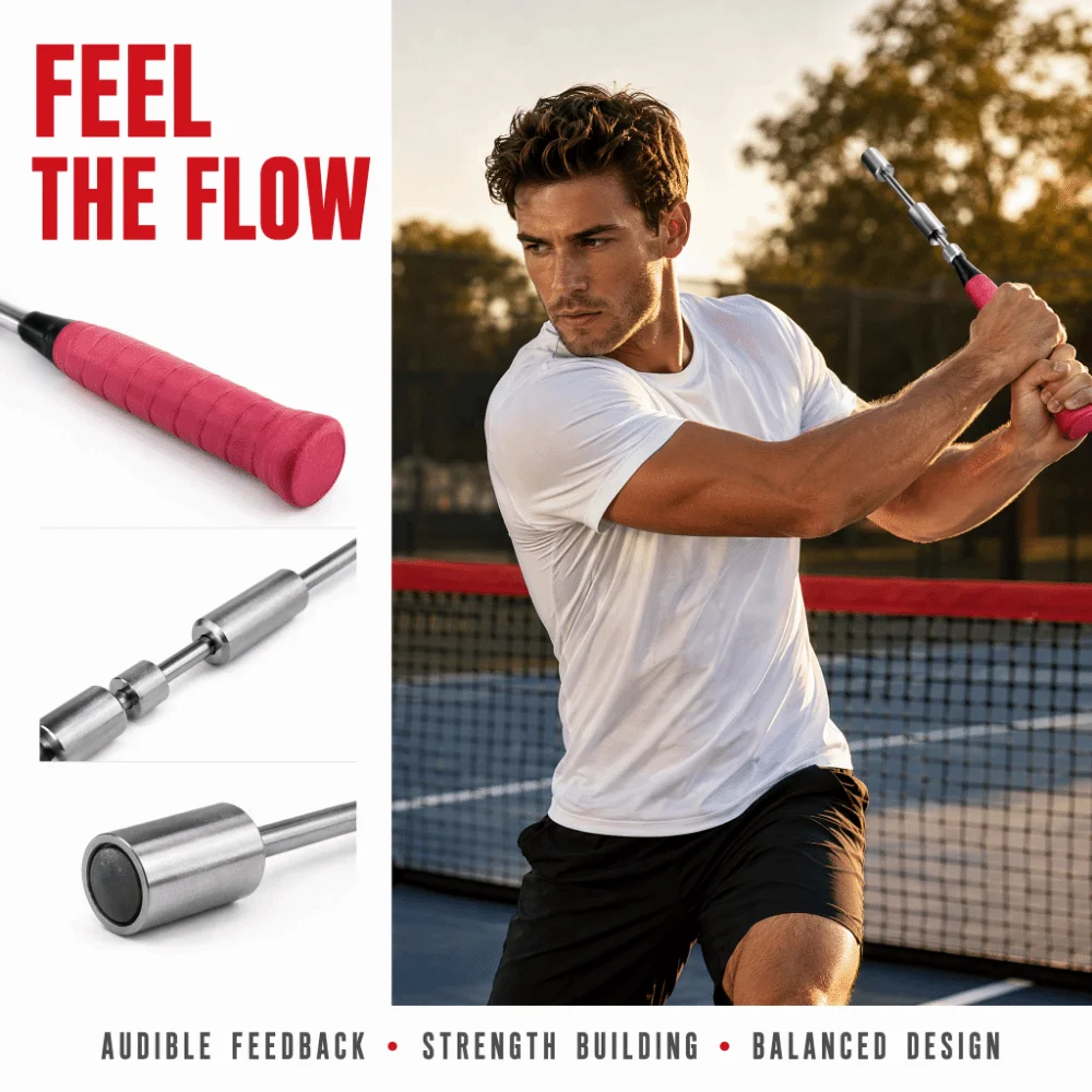 Detachable Badminton Swing Trainer Finger Arm Design Pole Attachment Racket Swing Practice Tool Adjustable Weight