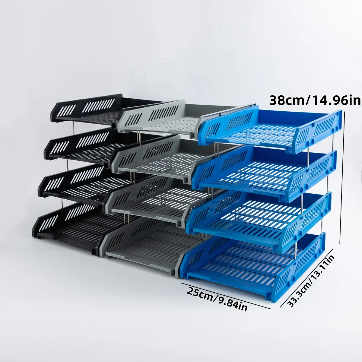 Rak File A4 Kotak Penyimpanan Kantor Rak Penyimpanan File Tebal Alat Tulis Desktop Rak Penyimpanan Organizer Dokumen Multi-lapis