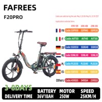 Fafrees F20 Pro Folding Electric Bicycle 250W 36V 18Ah  Mountain Bike Outdoor 20*3.0 Fat Tire Electric Bike Adult Electric Bike