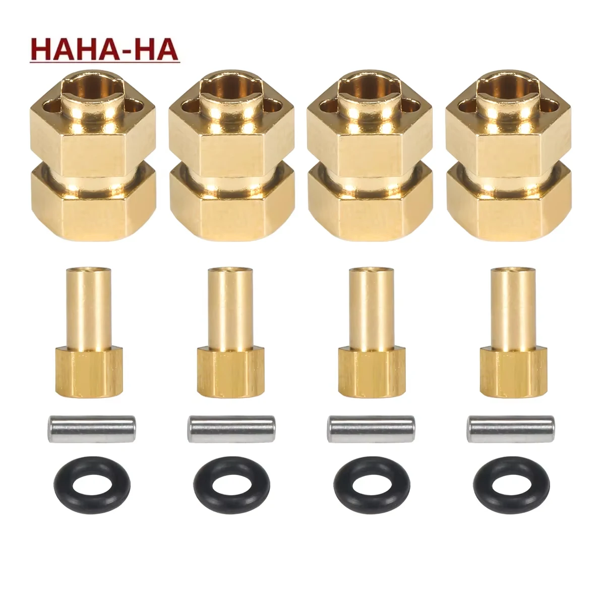 

1 комплект латунных удлинителей ступицы, 7 мм, шестигранный адаптер 1,0 колесных дисков с гайками для 1/24 RC Crawler SCX24 C10 Gladiator Bronco AX24, обновление