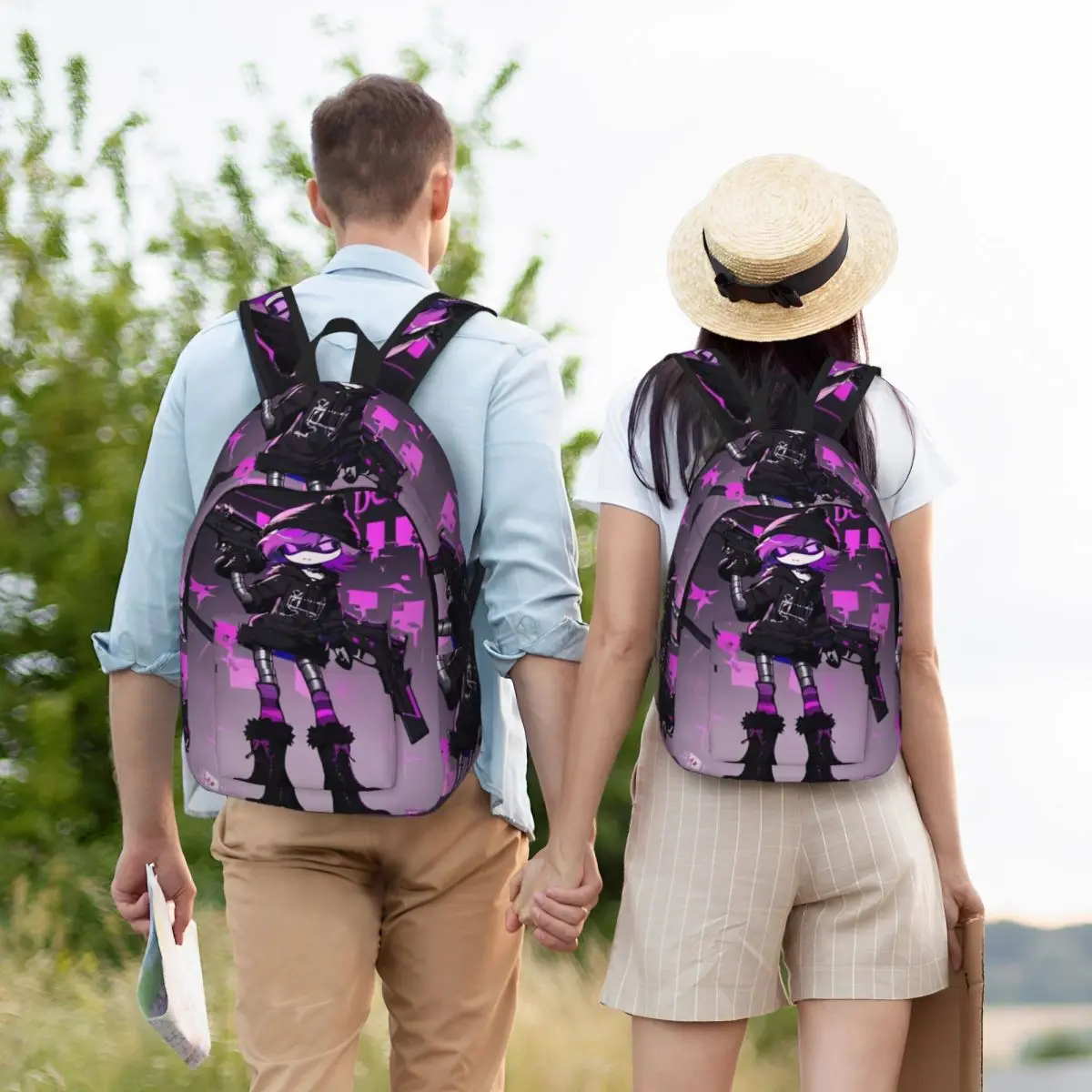 Murder Drones Game Teenage Backpack Gift High School Hiking Travel Uzi Doorman Daypack for Men Women College Canvas Bags