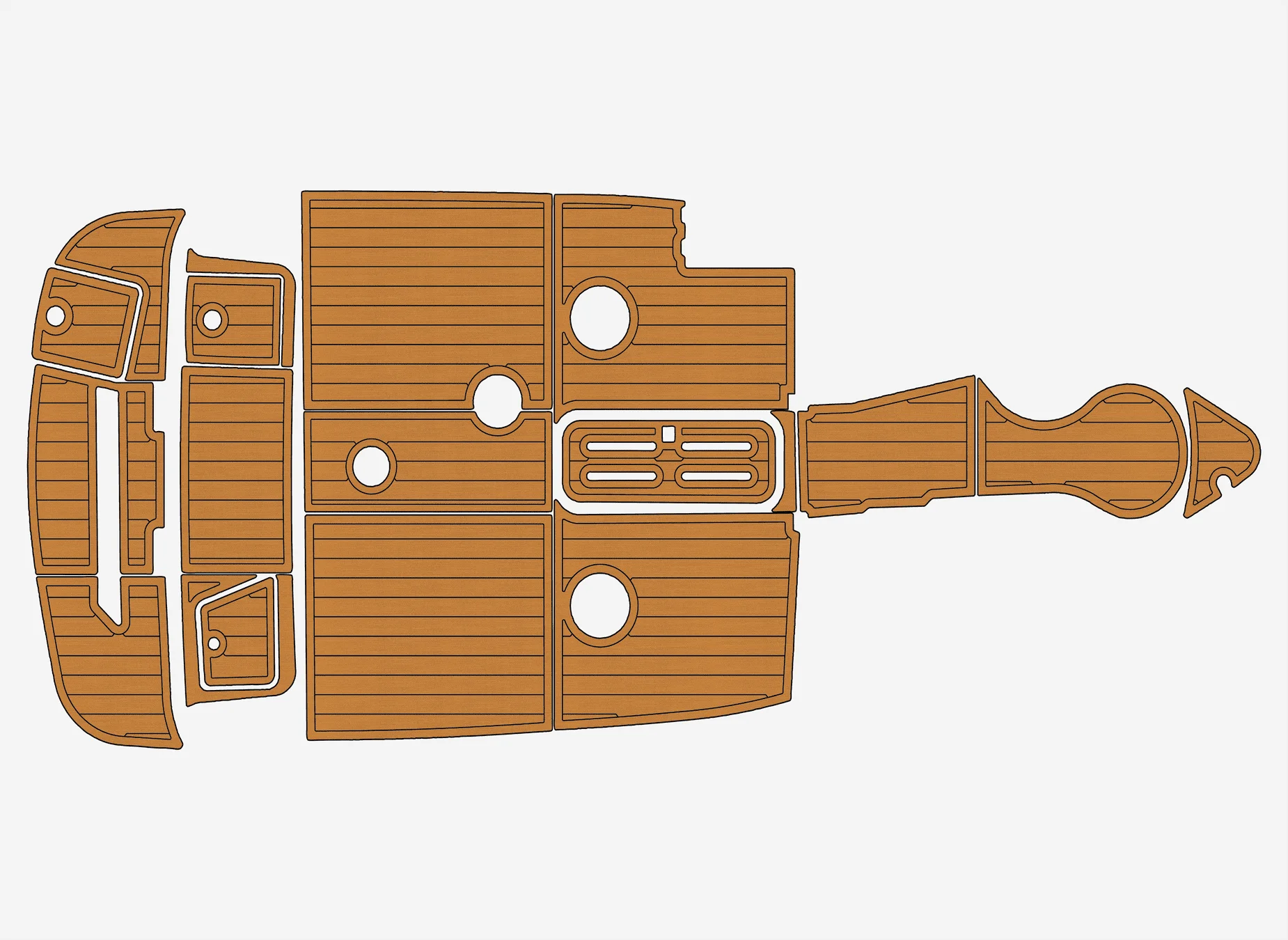 

2000 Ebbtide 2300 Sport Cuddy 1/4" 6mm EVA foam Non-Slip PVC Teak Decking marine Mat seadek aqua carpet Marine Floor