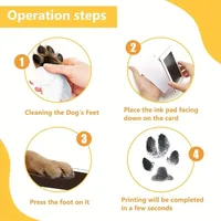 Baby Handprint and Footprint Kit Safe Non-Toxic Ink Pads Clean Inkless Touch Pet Paw Print Ink Kits with 4