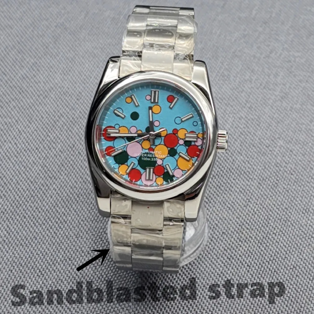 2023 New 36mm 39mm Sapphire Glass Multi-Color Dial Stainless Steel Automatic Movement Watch Japanese Nh35 Mechanical Movement