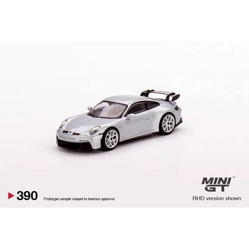 

МИНИ-ГТ 1:64 # 390 Porsche 911 992 GT3 Коллекция литых моделей статического сплава, праздничный подарок для детей.