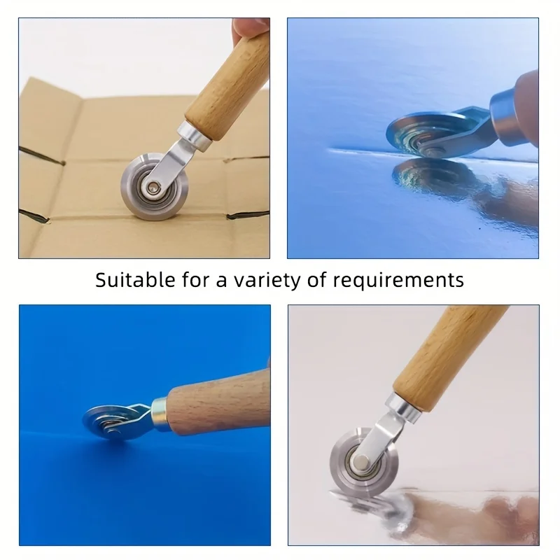 Handheld Roller Carton Indent Tool Corrugated Board Creaser Origami Making Express Carton Fast Size Changing Device