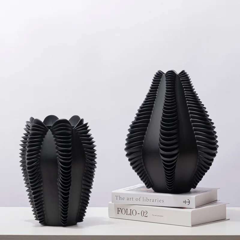 Modern minimalist creative resin geometric scales vase ornament sales department entrance coffee table flower decoration