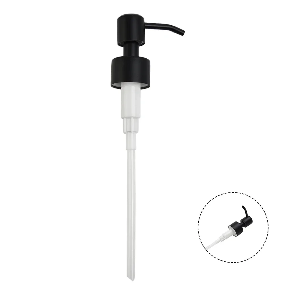 High-Quality Materials New Practical Pump Head Soap Dispenser Pump Stainless Steel 11cm Rust-Proof Silver/Black