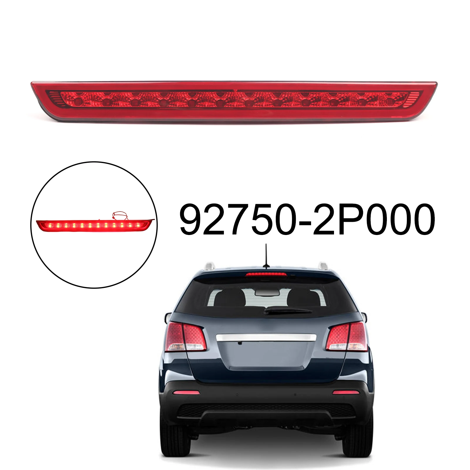 For KIA Sorento 2011-2015 3rd Third Brake Light High-mounted Stop Lamp OEM 92750-2P000 Original Factory Specifications