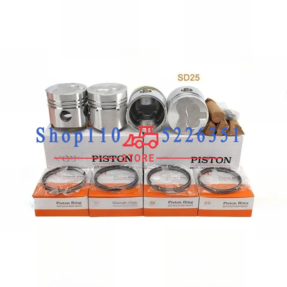 

SD25 Piston & Piston Rings For Overhaul Rebuild Kit Engine Parts 12010-L2002 89*2.5+2+4.5mm 12033-L2003