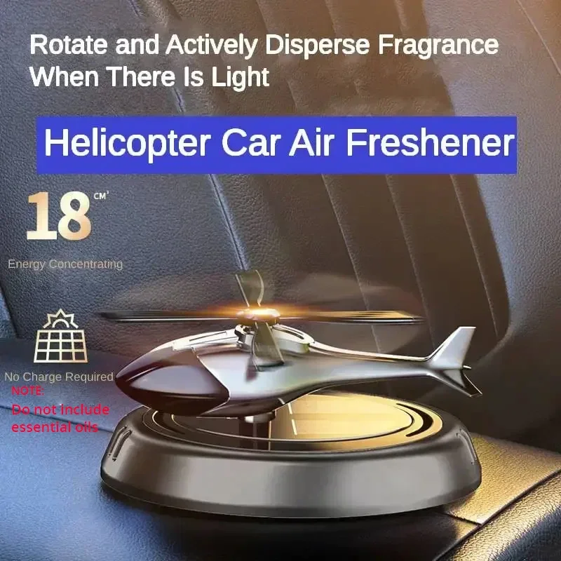 Rotating Solar Car Air Freshener Perfume Helicopter Design Interior Decor Aromatherapy Fragrance for Vehicle Interior