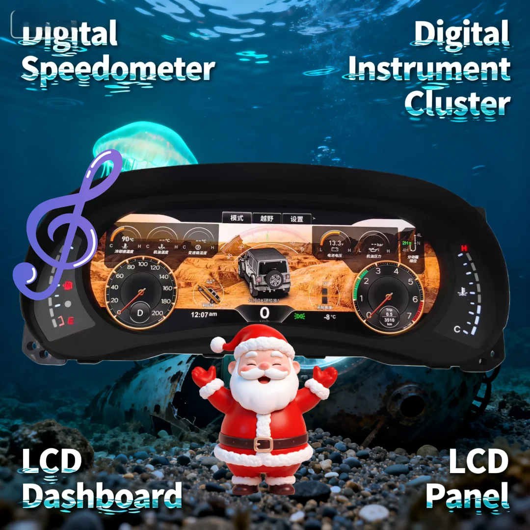 2025 Latest Car Digital LINUX Instrument Cluster For Jeep Wrangler 2007-2023 LCD Speedmeters Dashboard player Virtual Cockpit