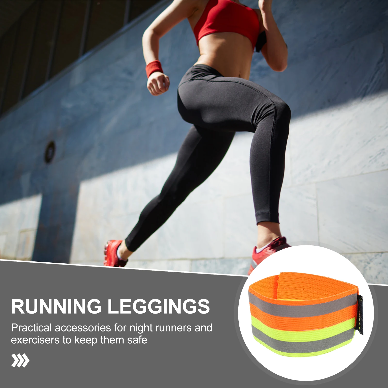 

2pcs Adjustable Reflective Armbands Night Running Security Straps Outdoor Fluorescent Wristbands For Runners Workers Visibility