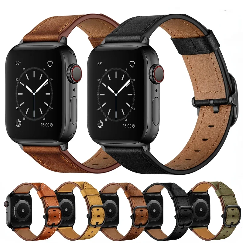 

Кожаный ремешок премиум-класса для Apple Watch Ultra 49 мм 10 9 8 7 46 мм 45 мм 41 мм Браслет-браслет для серии 6 5 4 3 SE 44 мм 42 мм 40 мм