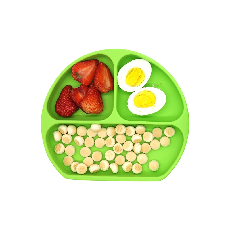 Baby Silicone Sucker Dishes Plate Bowl Tableware Set Newborn Feeding Set Table Mat Suction Tray Learning Eating For Children